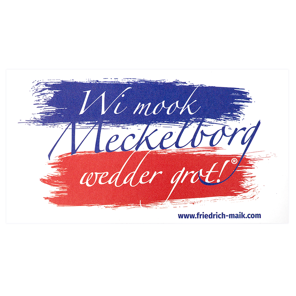 Aufkleber „Wi mook Meckelborg wedder grot!“